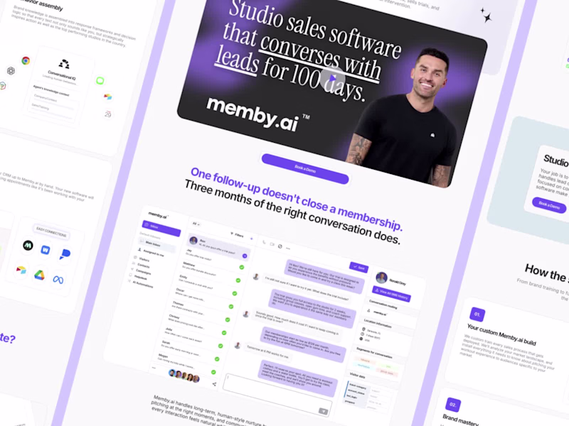 Cover image for Website for the AI assistant for gym owners
