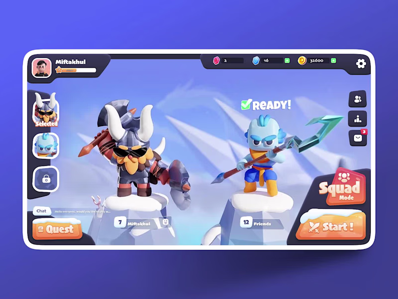 Cover image for Epic 3D Game UI Design