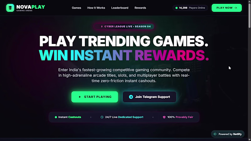 Cover image for NovaPlay — High-Energy Gaming &