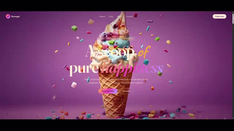 Cover image for Scoope Ice Cream Brand Landing