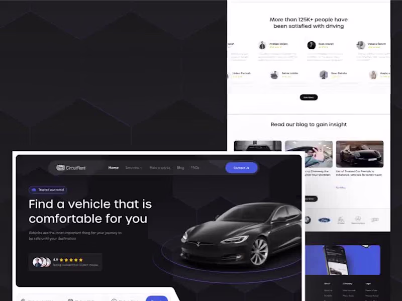 Cover image for Landing page responsive Circuit Rent App Development