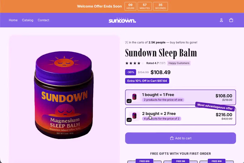 Cover image for Another Shopify store home page designed with a free Shopify...