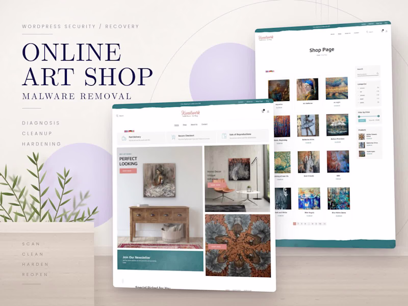 Cover image for Natalia Wuest Art Shop: Malware Removal & Recovery