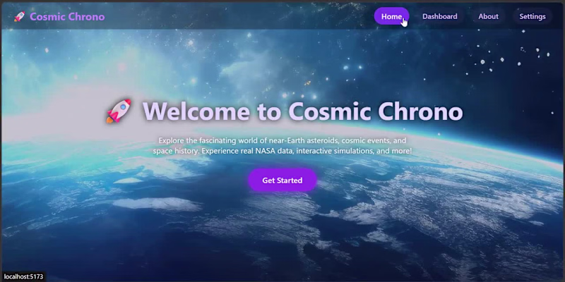 Cover image for Title: Cosmic Chrono | Interactive