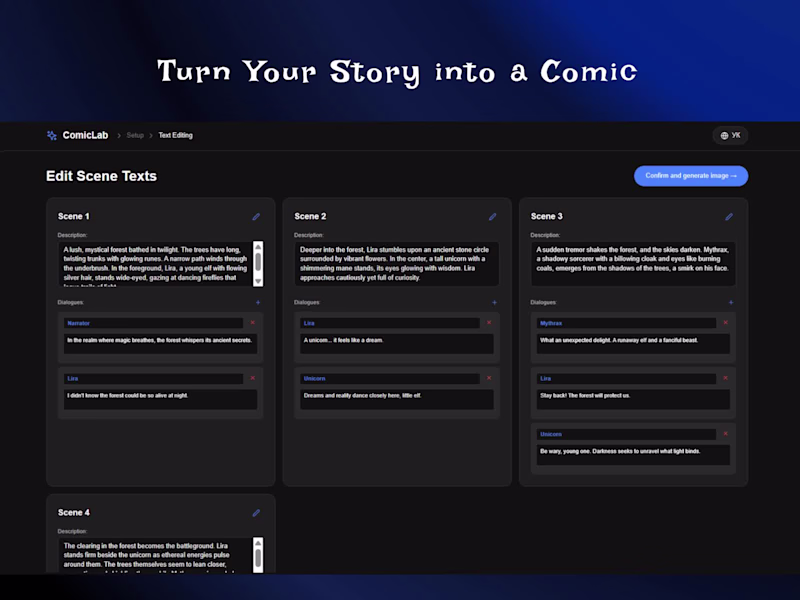 Cover image for Comic Script and Image Generation App Development