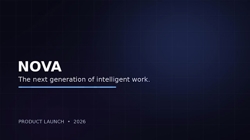 Cover image for NOVA — Product Launch Motion