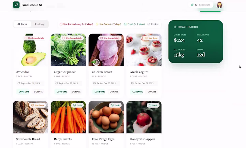 Cover image for FoodRescue AI transforms food waste