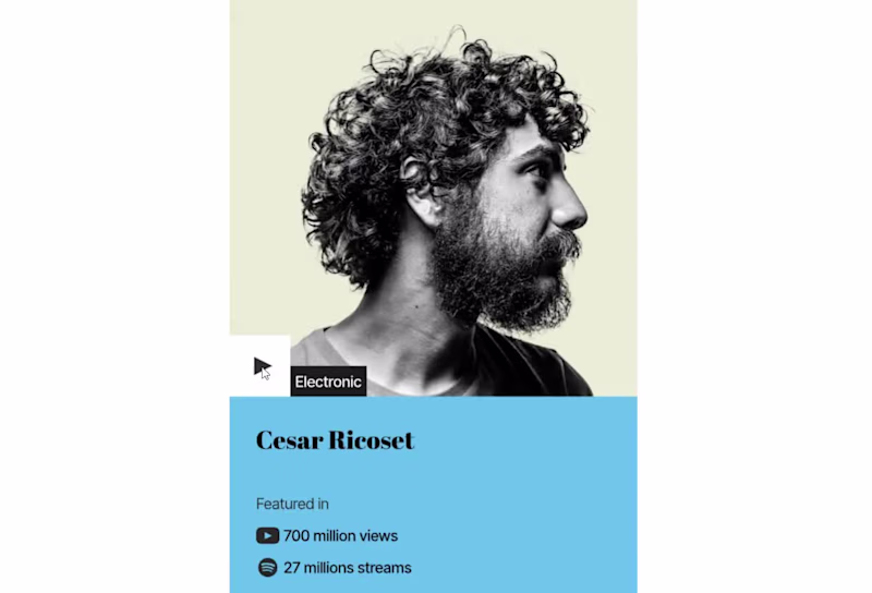 Cover image for Interactive Artist Modal with Rive Animation