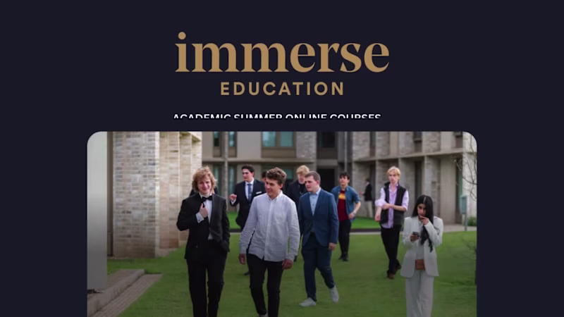 Cover image for Immerse Education