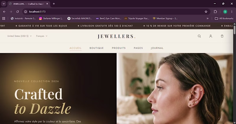 Cover image for A French jewellery website made using HTML, CSS and JS