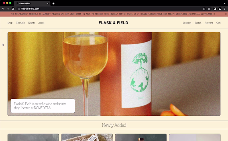 Cover image for Web Dev: Flask & Field (Typewolf Site of the Day)