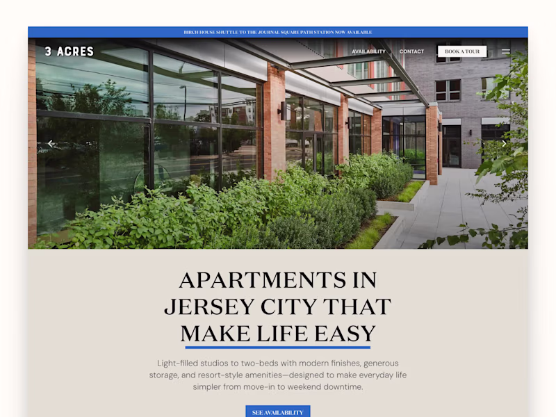 Cover image for 3 Acres — A Luxury Leasing Site Built for AI-First Discovery