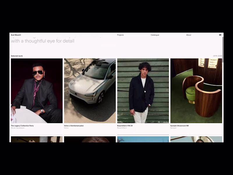 Cover image for Portfolio website for Axel Mazetti,