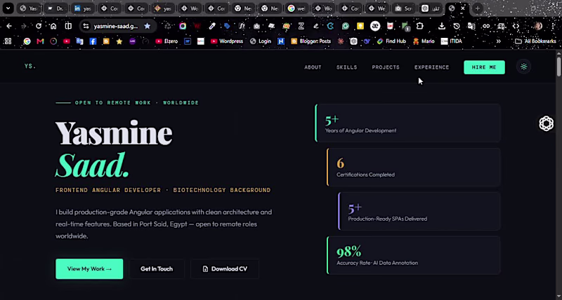 Cover image for A responsive developer portfolio designed
