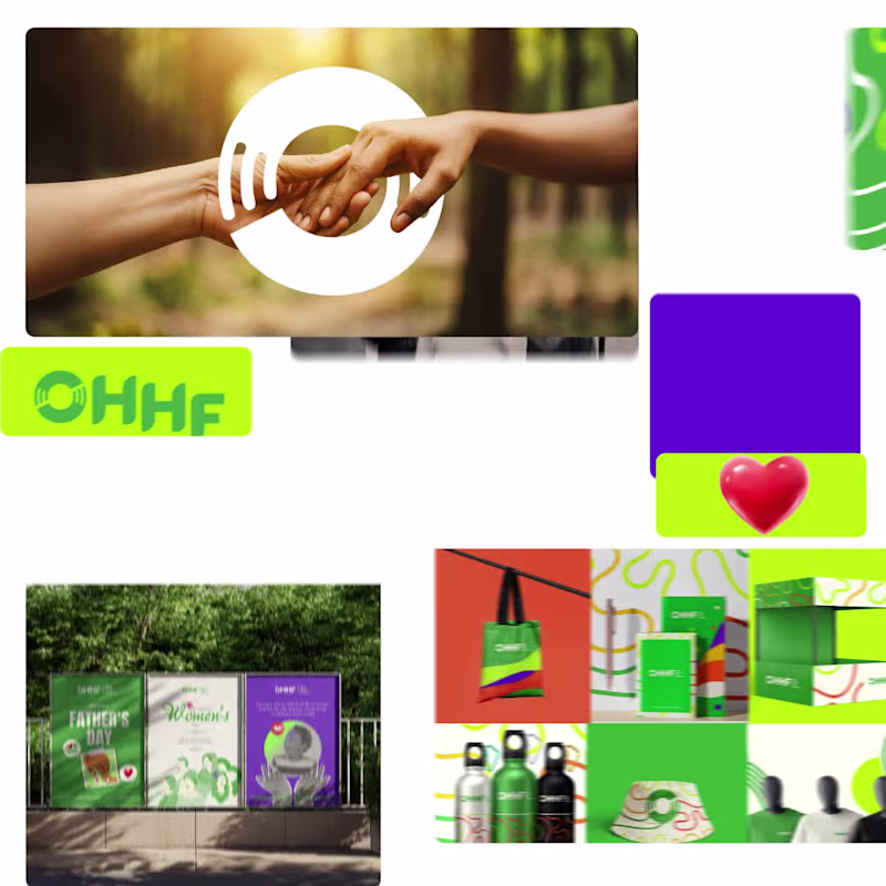 Cover image for Rebranding, pitch deck and animation done for OHHF.