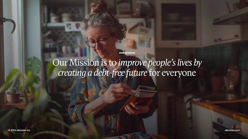 Cover image for Deck design for Alleviate, a debt relief company.