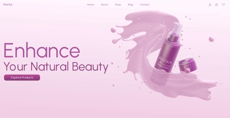 Cover image for Facial Cream Brand Landing Page Design