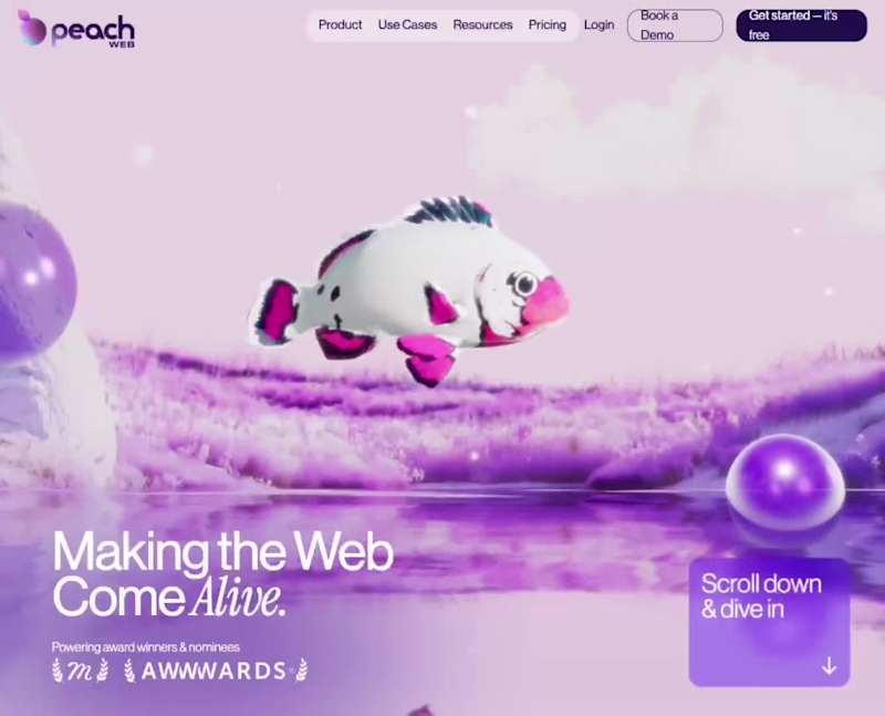 Cover image for Peach Web I Next Gen 3D Website Builder