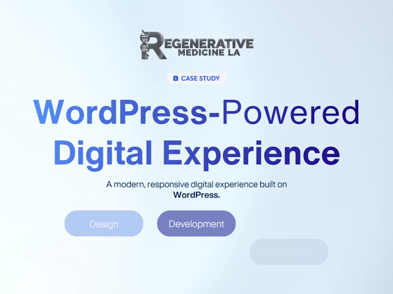 Cover image for Regenerative Medicine WordPress Website Design and Development