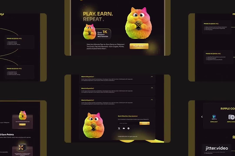 Cover image for RippleCat Web3 Telegram Game Website Design