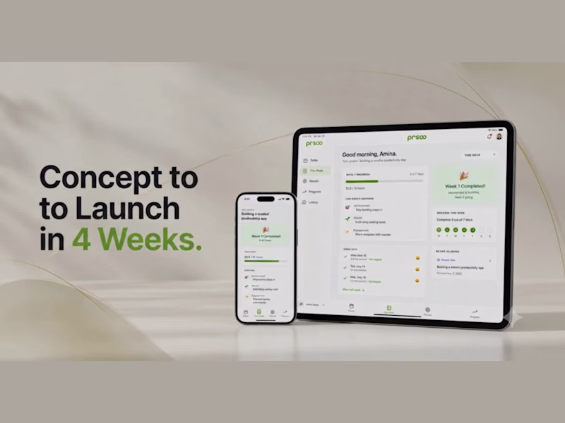 Cover image for Prsoo: Concept to Launch in 4 Weeks