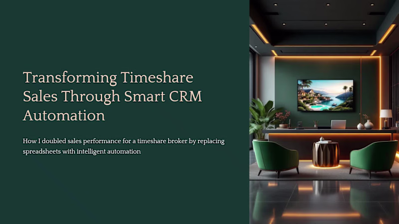 Cover image for Timeshare Broker – CRM Implementation & Sales Automation