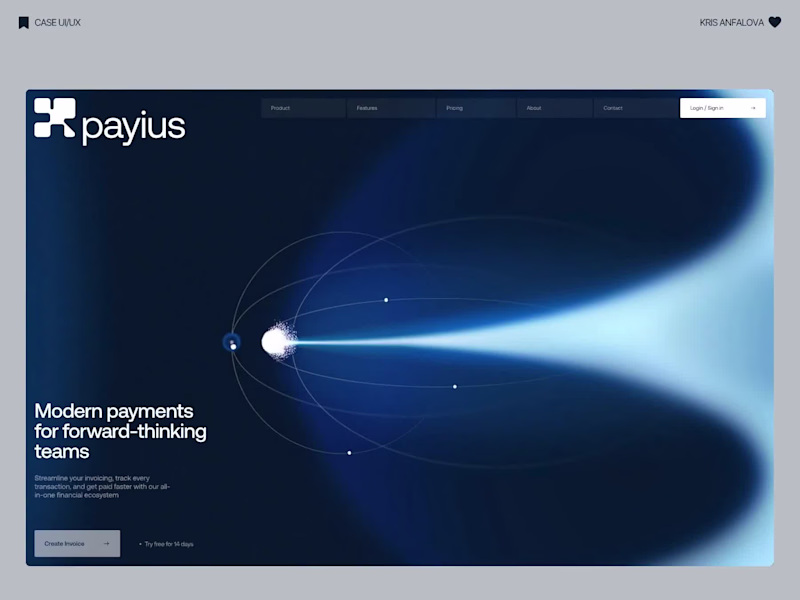 Cover image for Payius: Fintech SaaS Landing Page Redesign