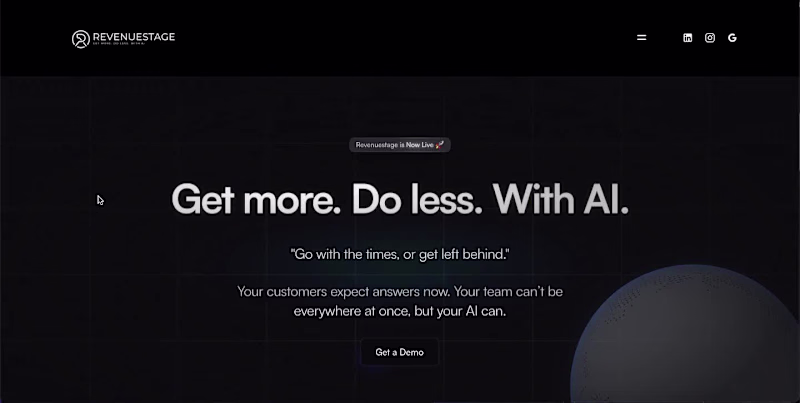 Cover image for Revenuestage - Landing Page