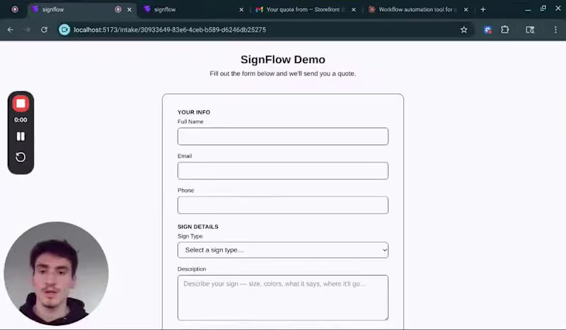 Cover image for SignFlow is a full-stack job