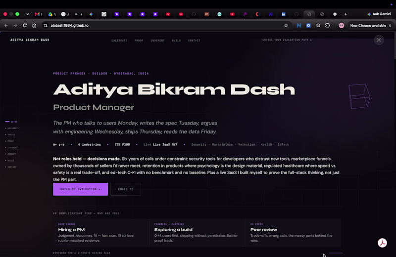 Cover image for Portfolio build with AI, modern
