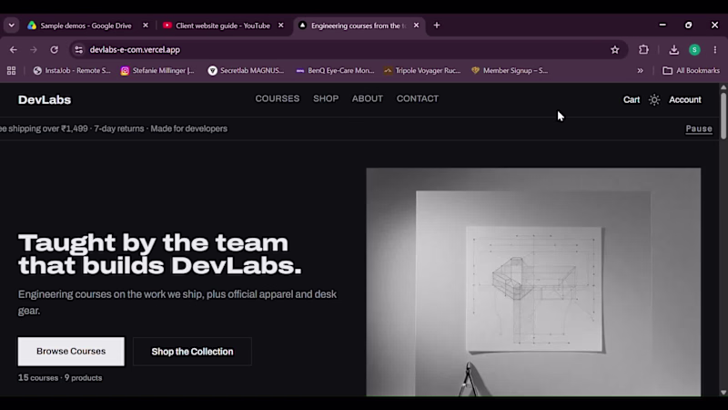 Cover image for A custom e-commerce store made using Next.js and Supabase, '...