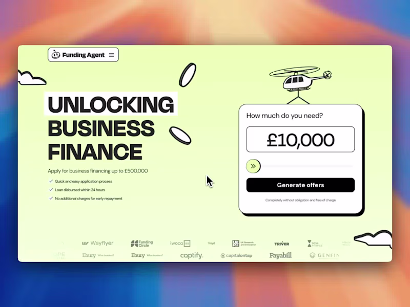 Cover image for Funding Agent - Webflow Website