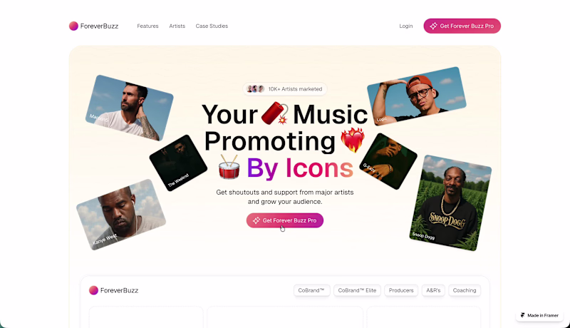 Cover image for ForeverBuzz Landing Page Design