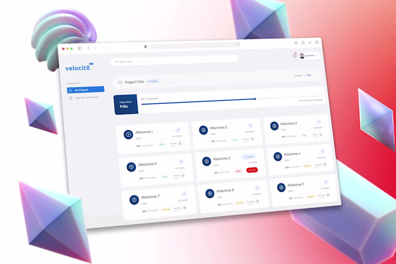 Cover image for Velocit8: Custom SaaS for Project Management