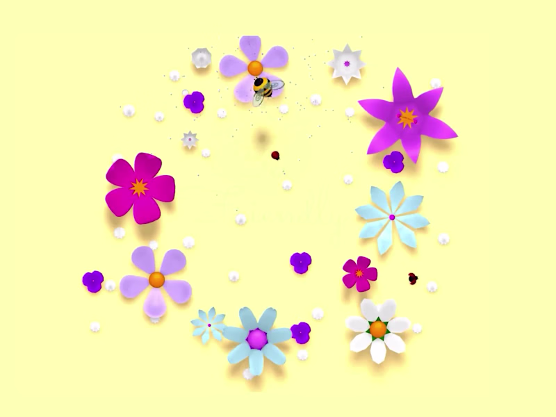 Cover image for Honeybee Affirmations – Interactive Whimsical Scene in Spline 3D