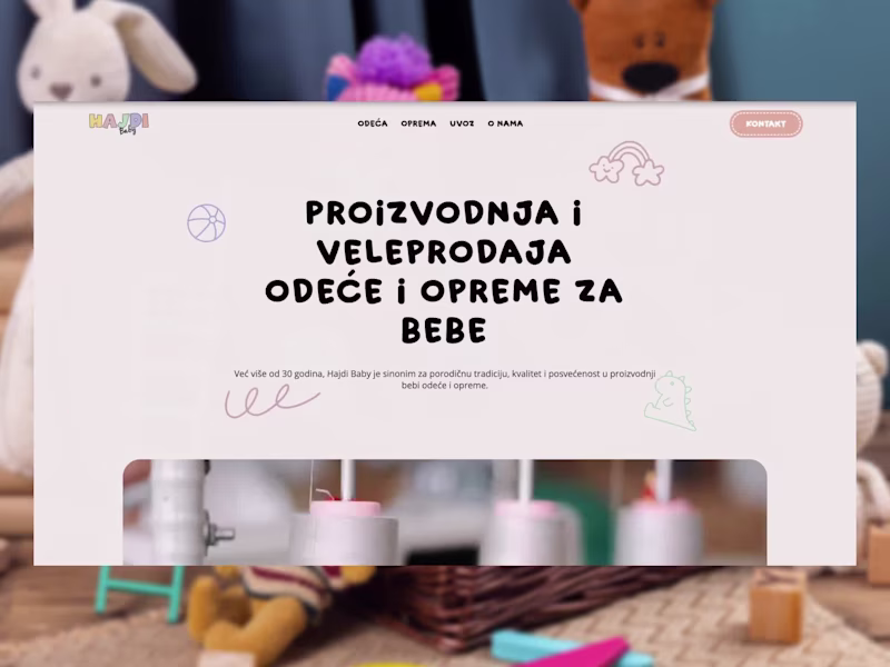 Cover image for Hajdi Baby – B2B Wholesale Landing Page