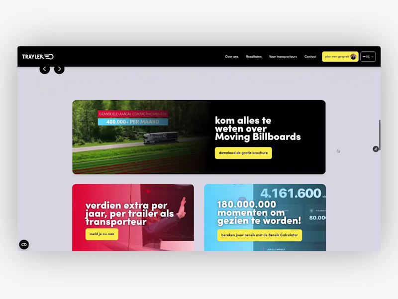 Cover image for Trayler Web Redesign (Framer