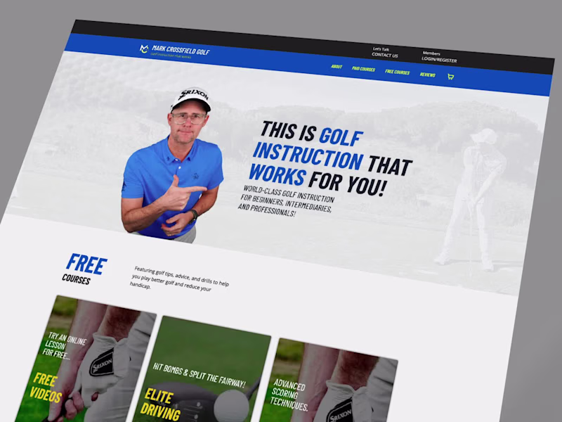 Cover image for Mark Crossfield Golf — Full Migration from WordPress to Kaja...