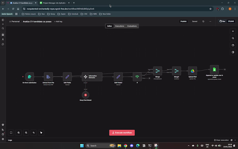 Cover image for I created a workflow designed for candidate selection in the...