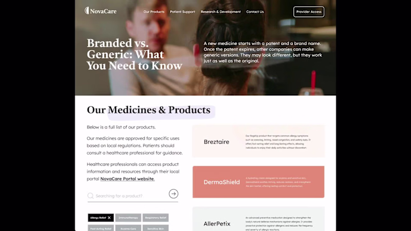 Cover image for Patient-Friendly Pharmaceutical Website Design