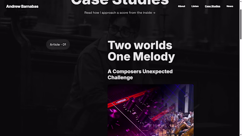 Cover image for Framer Website Design & Development for AB Music