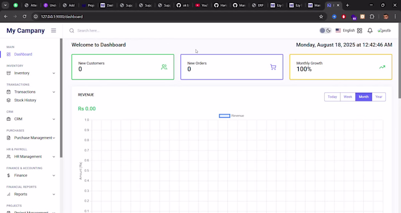 Cover image for Laravel-based ERP system