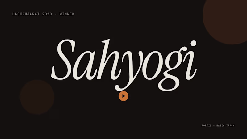 Cover image for 🏆 Hack Gujarat Winner - Sahyogi