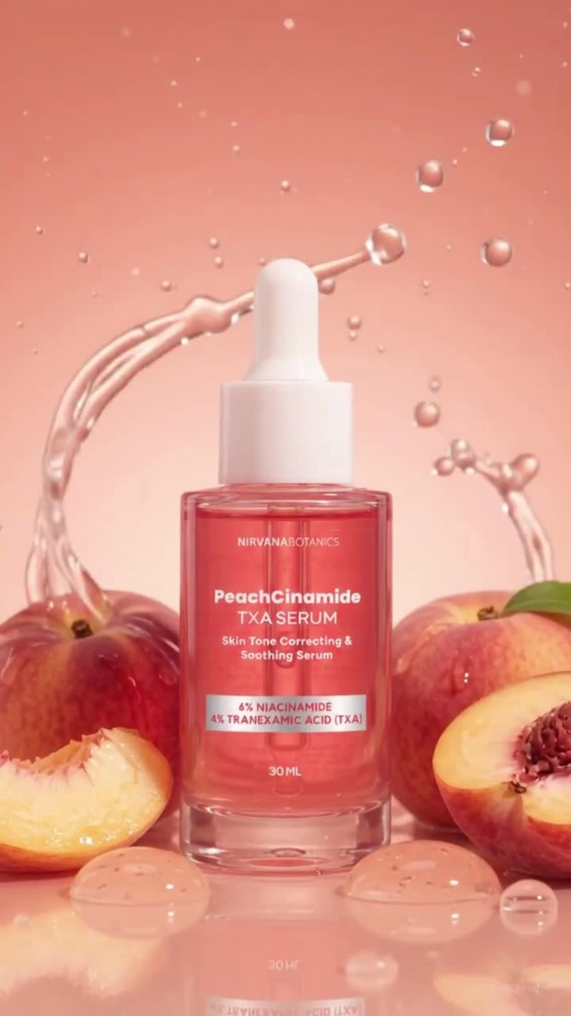 Cover image for Peach Cinamide TXA Serum | Cinematic Product Ad