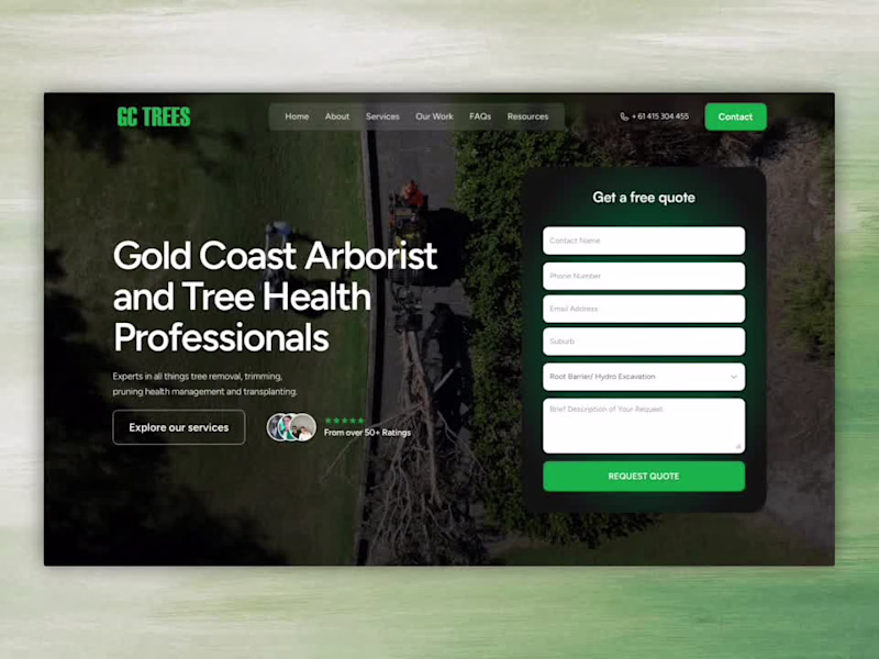 Cover image for GC Tree Solutions: Framer Landing Page Refresh + CMS