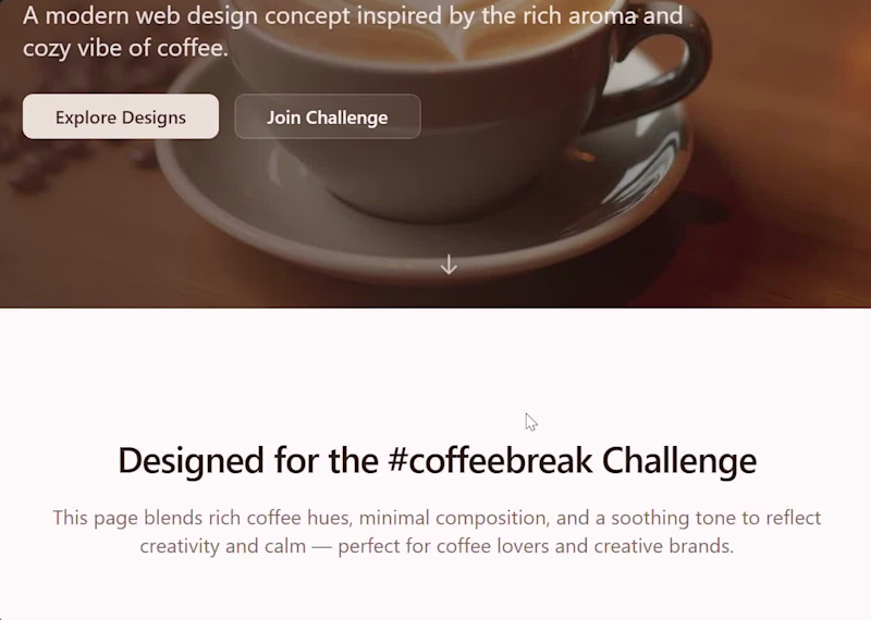 Cover image for Brewed a cozy design for the #coffeebreak challenge. Warm to...