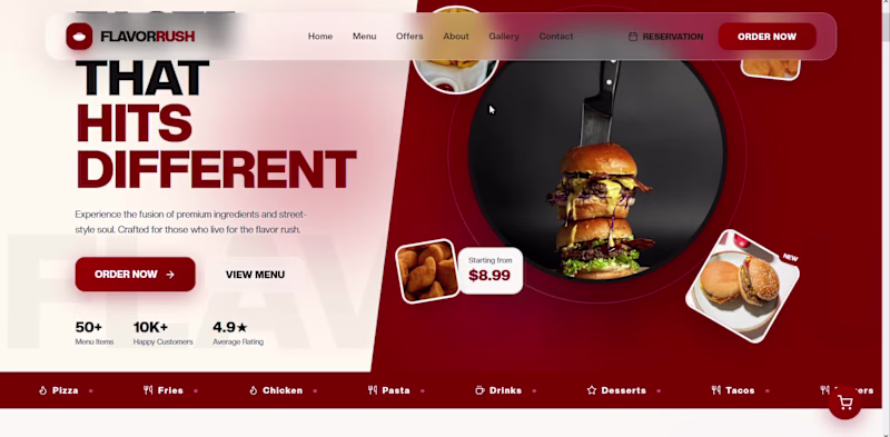 Cover image for Designed and coded this modern