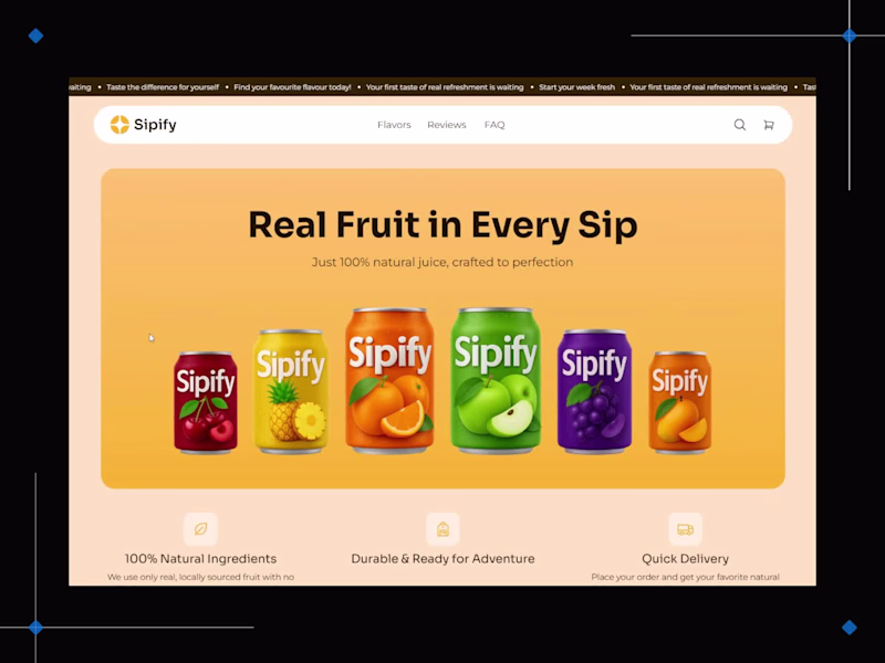 Cover image for Sipify — Framer Shopify Development & Figma Design