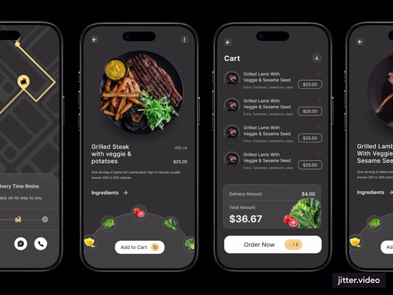Cover image for Mobile app design for Hive Luxury Restaurant App