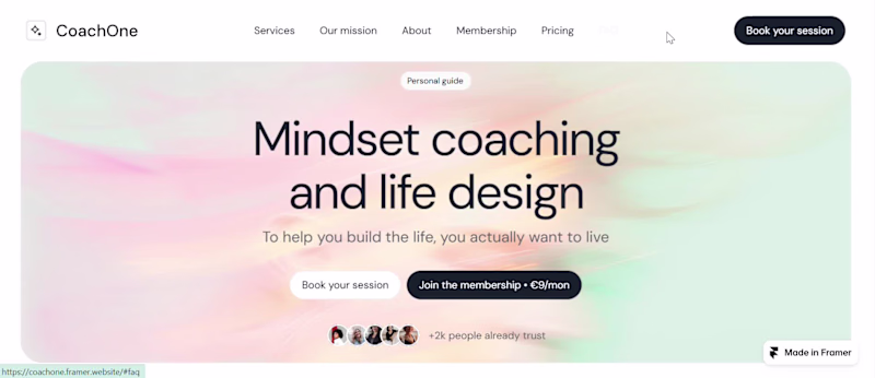 Cover image for Framer build for a B2B